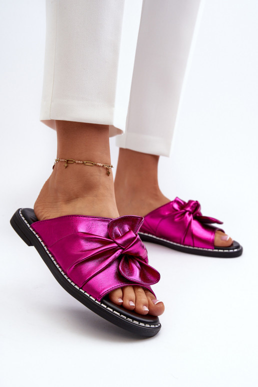 Chaussons pour femmes à talons larges couleur rose Nelvira