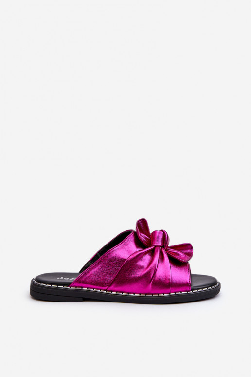 Chaussons pour femmes à talons larges couleur rose Nelvira