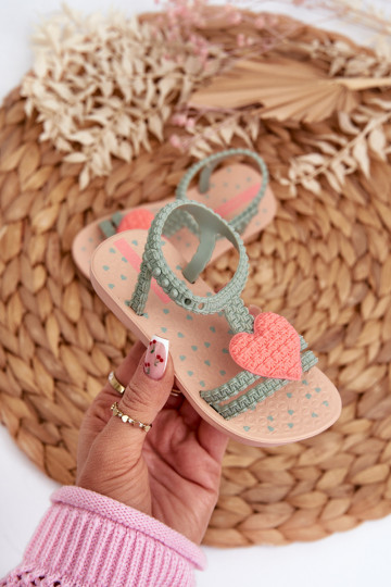 sandales Enfants avec coeurs 81997 Ipanema My First Baby couleur verte