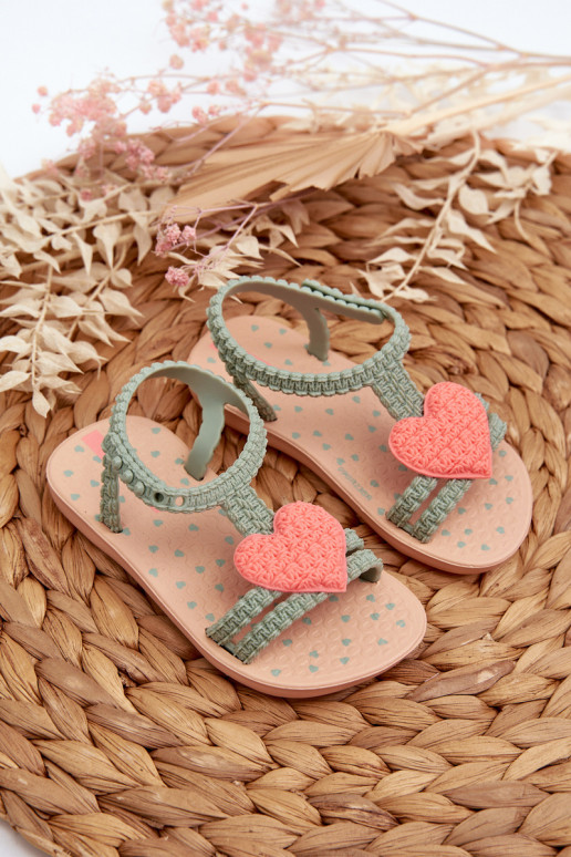 sandales Enfants avec coeurs 81997 Ipanema My First Baby couleur verte