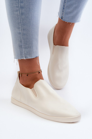 Baskets chaussures casual Slip-On beige Lovinia