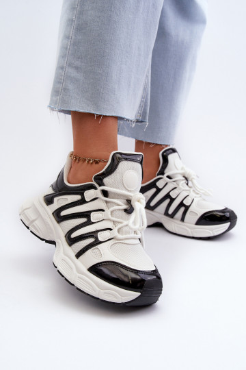 Baskets modèle chaussures couleur Blanc-noir Ahmani