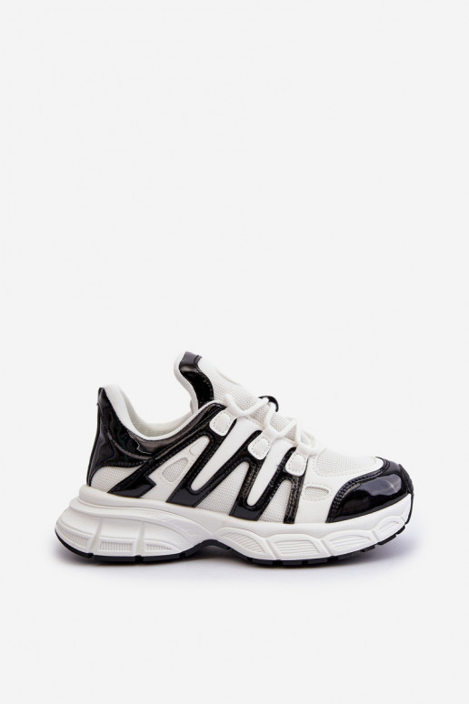 Baskets modèle chaussures couleur Blanc-noir Ahmani