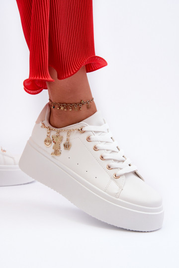 Chaussures modèle baskets à plateforme beige clair Tivissa 2