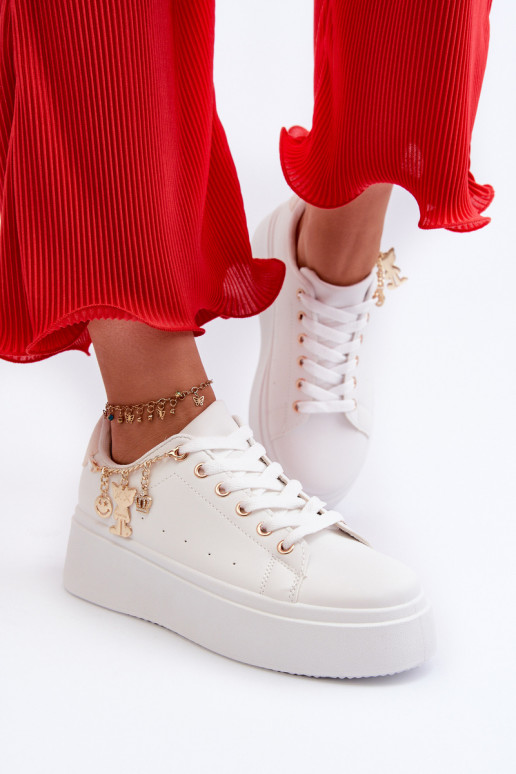 Chaussures modèle baskets à plateforme beige clair Tivissa
