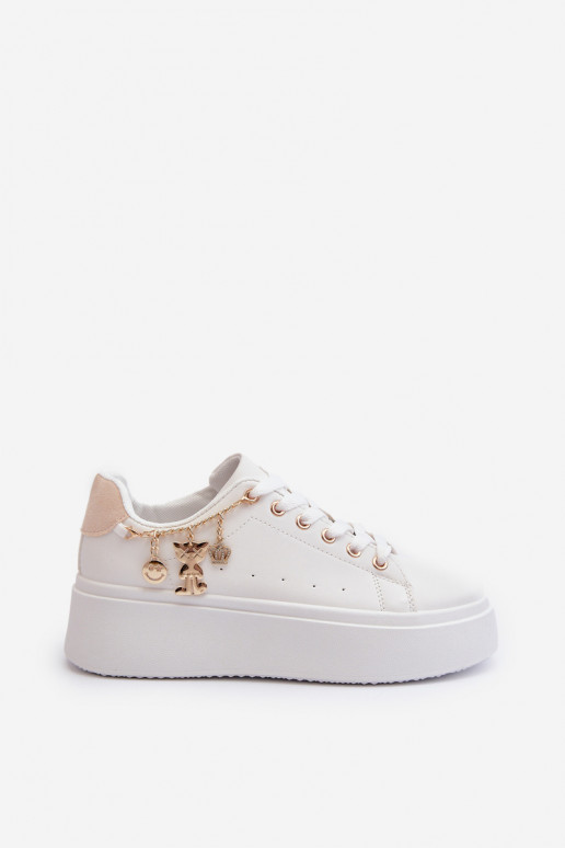 Chaussures modèle baskets à plateforme beige clair Tivissa