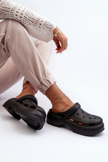 Chaussons légers Chaussons pour femmes à semelles massives tendance de couleur noir Danollia 2