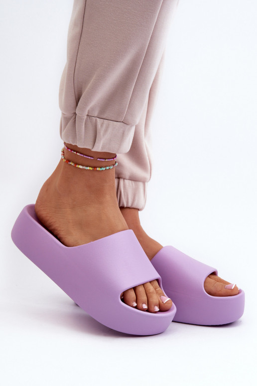 Chaussons à semelle massive Violet Oreithano