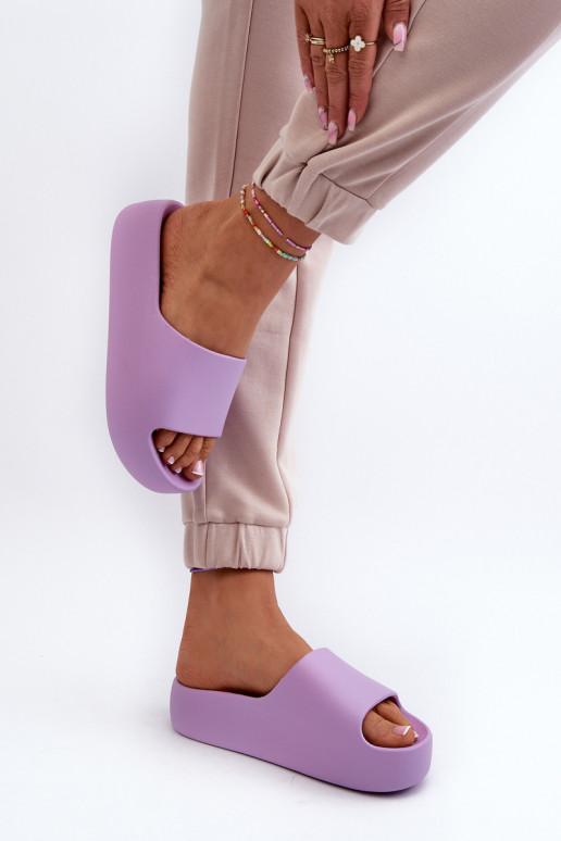 Chaussons à semelle massive Violet Oreithano