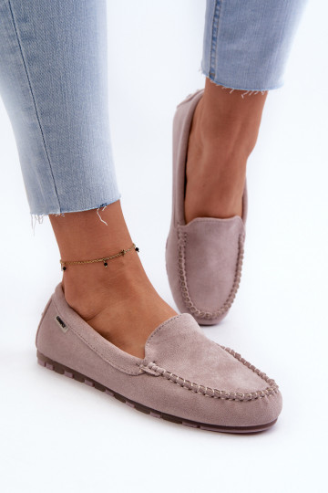 Mocassins en daim synthétique pour femmes, violets Amrutia 2