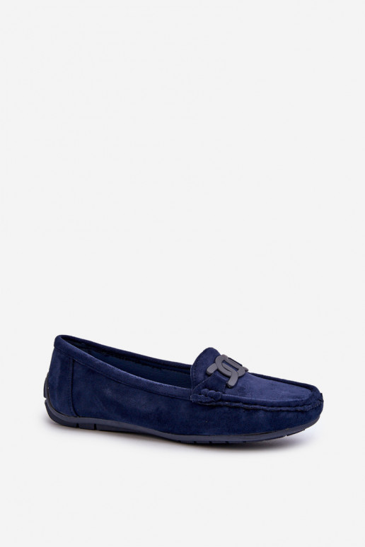 Mocassins en daim bleu foncé Rabell