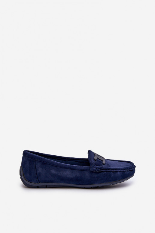 Mocassins en daim bleu foncé Rabell Mocassins en daim bleu foncé Rabell