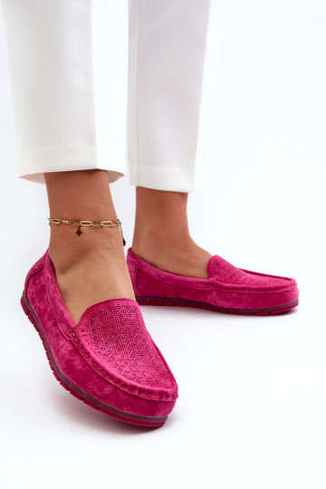 Mocassins suède rose S.Barski LR755