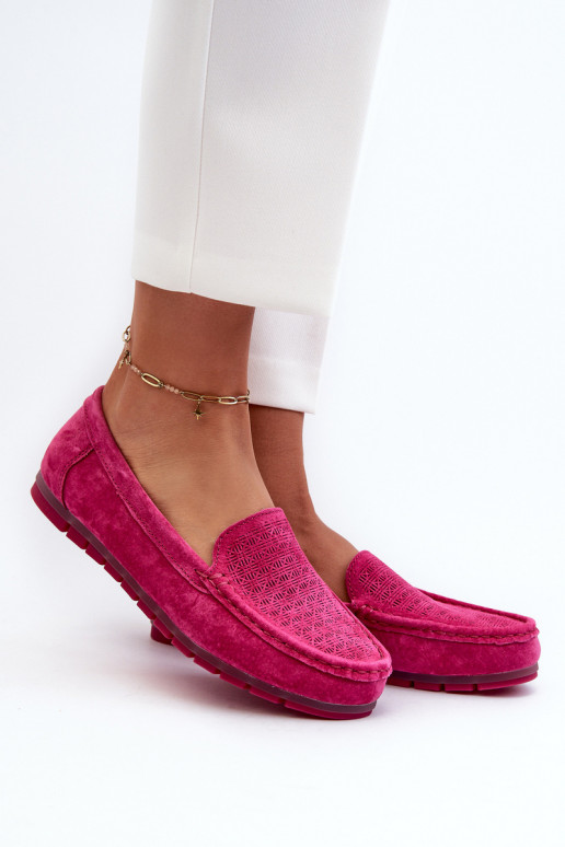 Mocassins suède rose S.Barski LR755 Mocassins suède rose S.Barski LR755