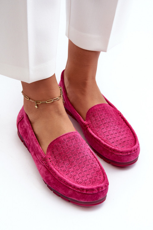 Mocassins suède rose S.Barski LR755 Mocassins suède rose S.Barski LR755