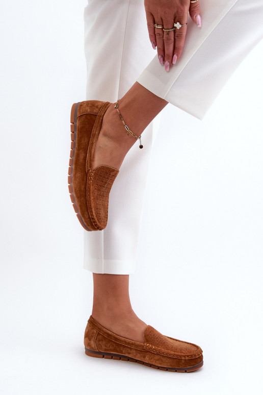 Mocassins en daim marron S.Barski LR755 Mocassins en daim marron S.Barski LR755