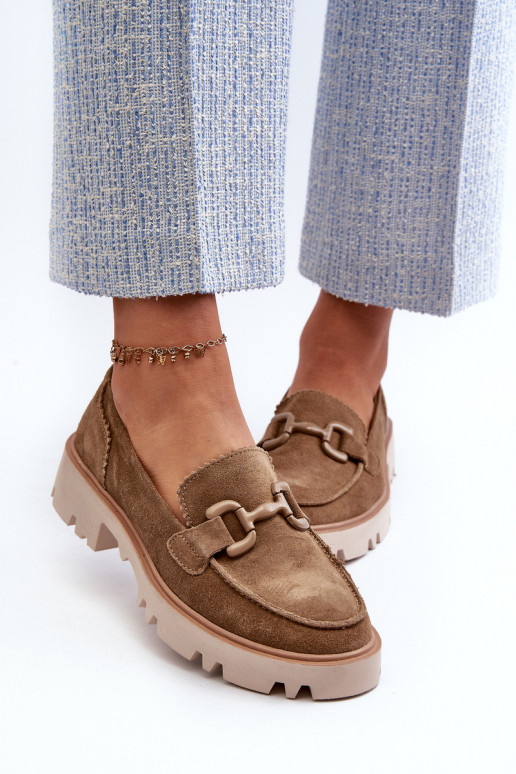Mocassins en daim avec ornements D&A TW117 marron
