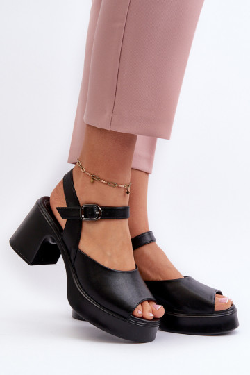 Sandales à talons pour femmes Vinceza 66627 noir 2