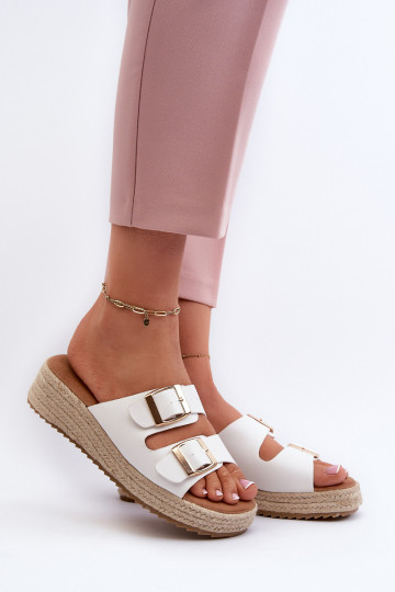 Chaussons femme Eko couleur blanc Zaloemi