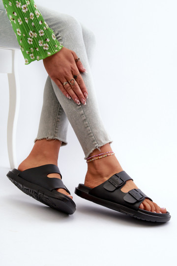 Chaussons légers à boucles Big Star NN274A750 couleur noir 2