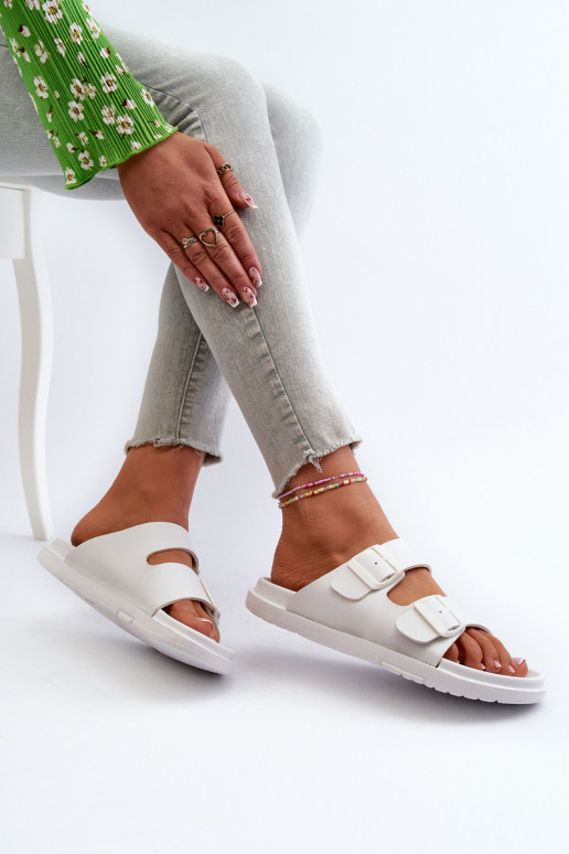 Chaussons légers à boucles Big Star NN274A751 couleur blanc Chaussons légers à boucles Big Star NN274A751 couleur blanc