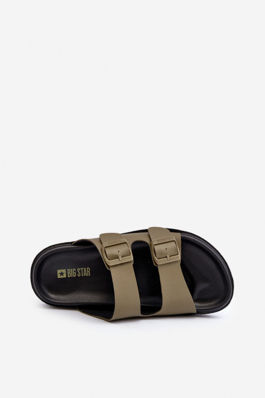 Chaussons homme légers à boucles Big Star NN174592 couleur kaki