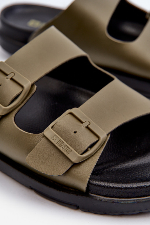 Chaussons homme légers à boucles Big Star NN174592 couleur kaki Chaussons homme légers à boucles Big Star NN174592 couleur kaki