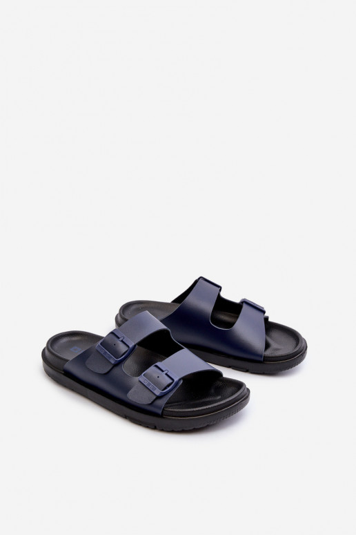 Chaussons légers pour hommes avec boucles Big Star NN174593 bleu foncé