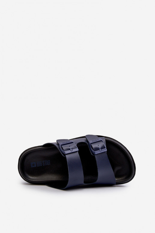 Chaussons légers pour hommes avec boucles Big Star NN174593 bleu foncé
