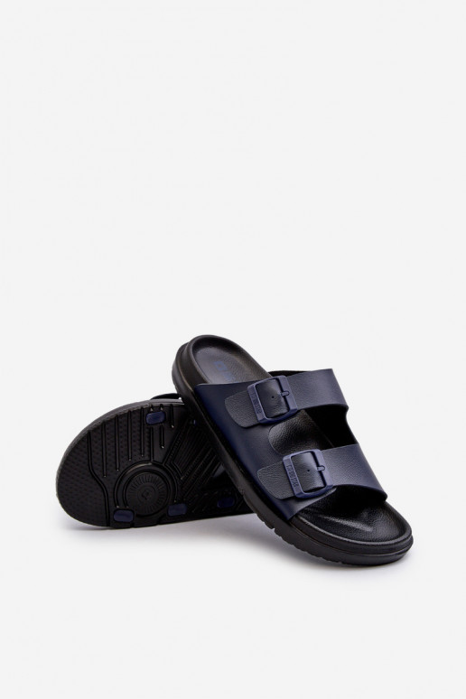 Chaussons légers pour hommes avec boucles Big Star NN174593 bleu foncé