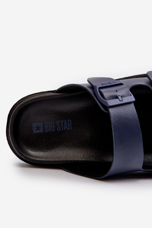 Chaussons légers pour hommes avec boucles Big Star NN174593 bleu foncé