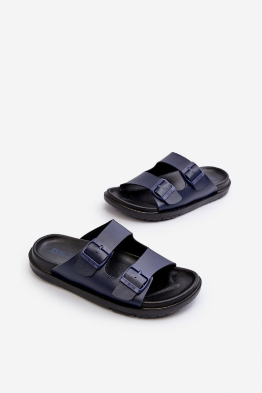 Chaussons légers pour hommes avec boucles Big Star NN174593 bleu foncé