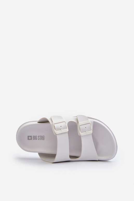 Chaussons légers pour hommes avec boucles Big Star NN174594 couleur blanc