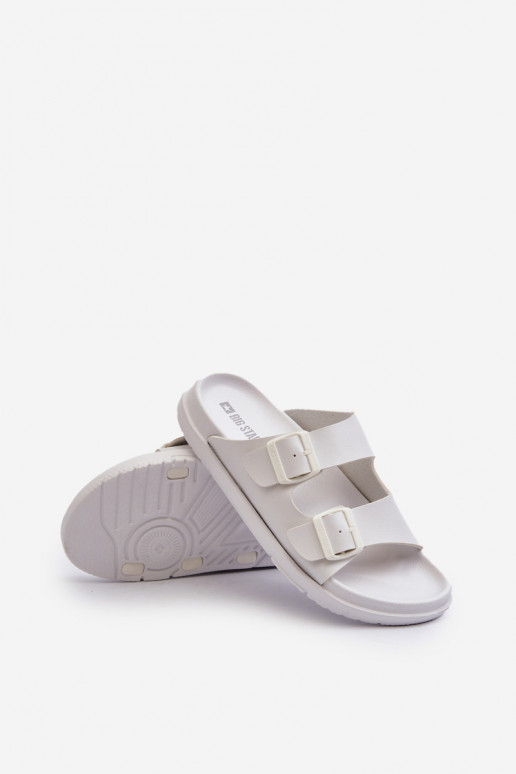 Chaussons légers pour hommes avec boucles Big Star NN174594 couleur blanc