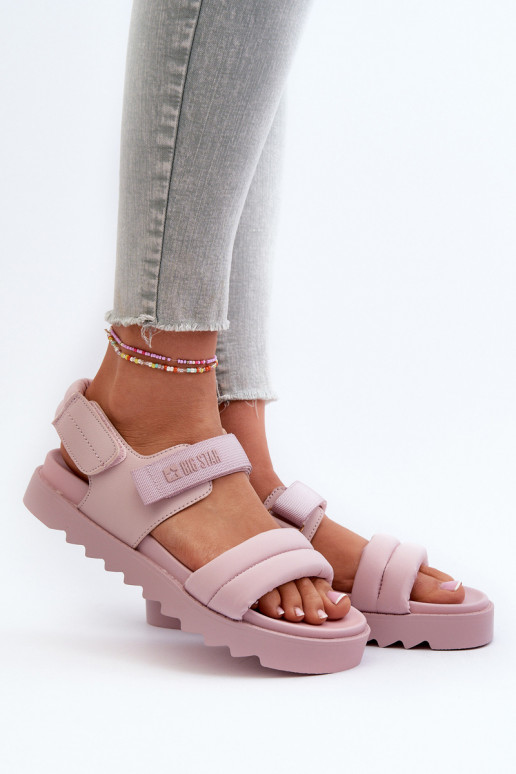 Sandales femme à plateforme Big Star NN274753 couleur rose