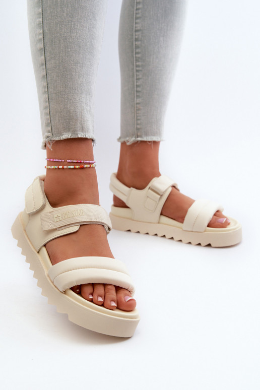 Sandales plateforme femme Big Star NN274751 beige