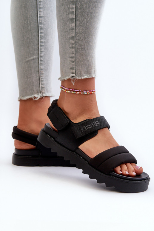 Sandales à plateforme pour femmes Big Star NN274750 couleur noir Sandales à plateforme pour femmes Big Star NN274750 couleur noir