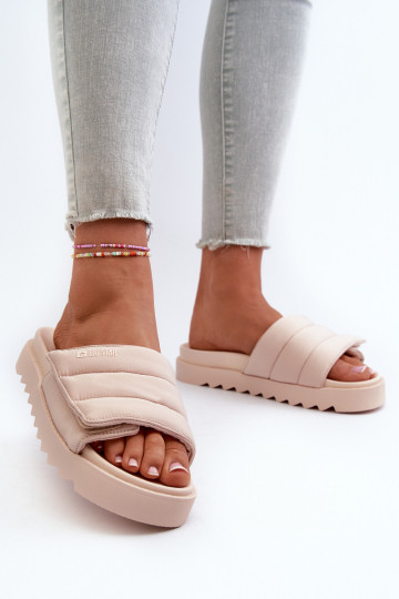 Chaussons à plateforme Big Star NN274773 beige