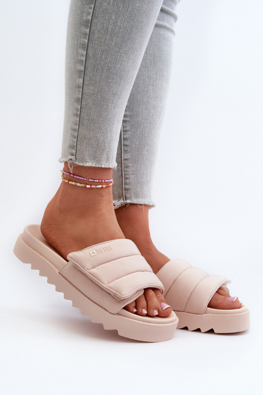 Chaussons à plateforme Big Star NN274773 beige