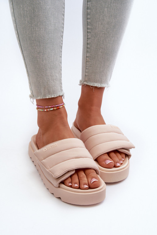 Chaussons à plateforme Big Star NN274773 beige