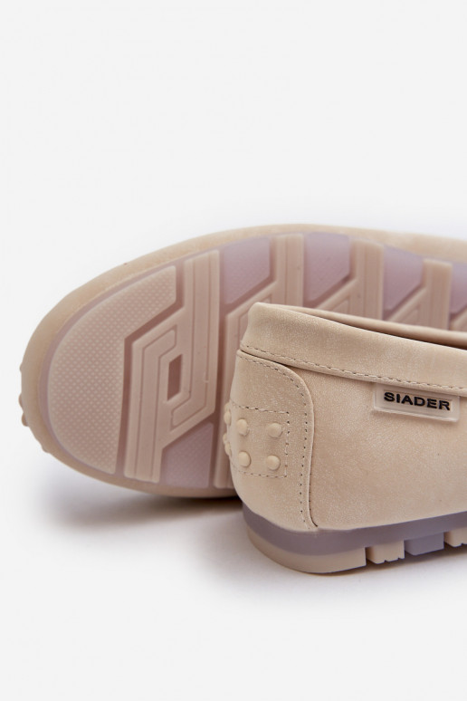 mocassins pour femmes en éco-cuir de couleur ivoire Celoria