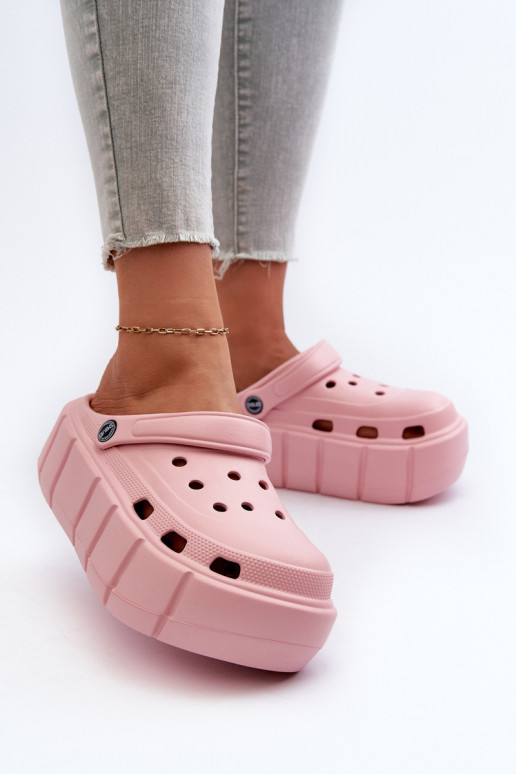 Chaussons légers Chaussons pour femme à plateforme de couleur rose Itubia