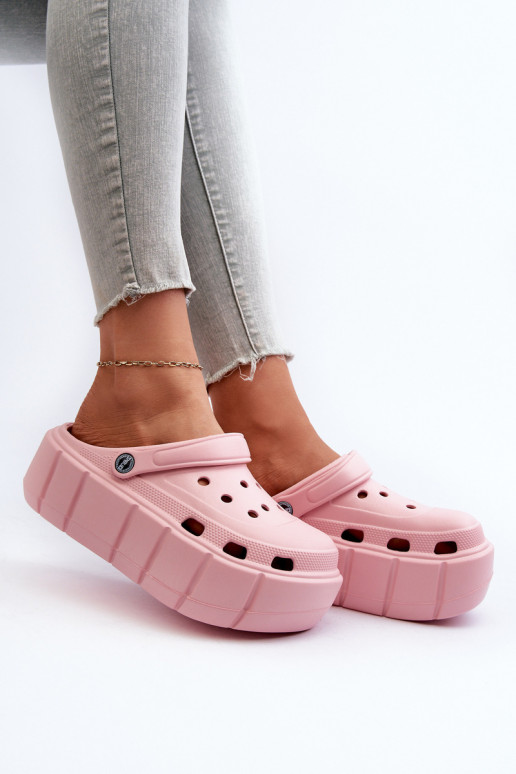 Chaussons légers Chaussons pour femme à plateforme de couleur rose Itubia