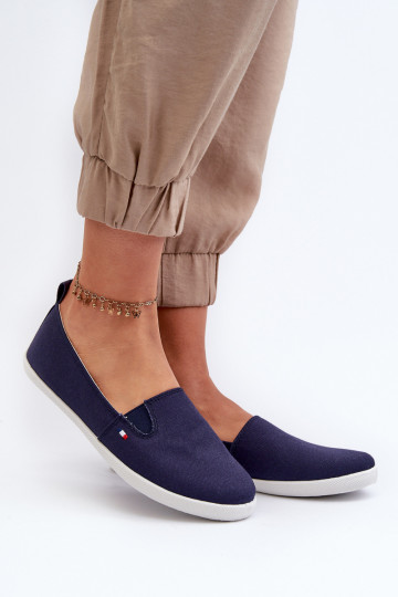 Baskets chaussures casual Slip-On couleur bleu foncé Adrancia