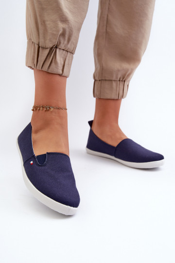 Baskets chaussures casual Slip-On couleur bleu foncé Adrancia 2