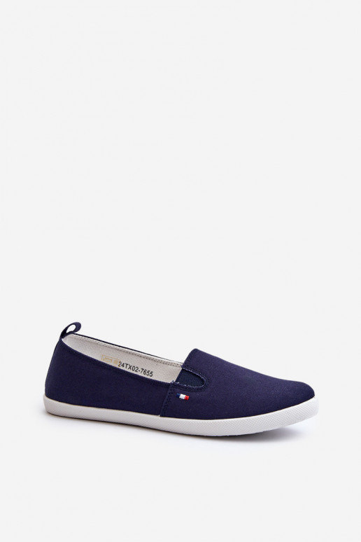Baskets chaussures casual Slip-On couleur bleu foncé Adrancia