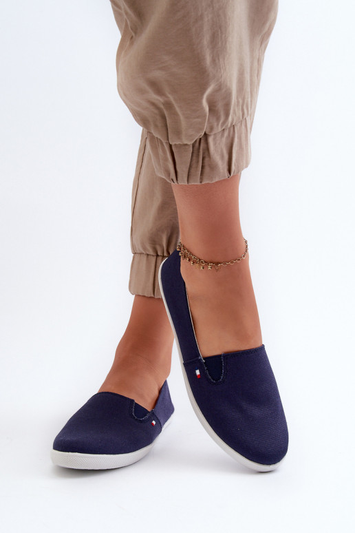 Baskets chaussures casual Slip-On couleur bleu foncé Adrancia Baskets chaussures casual Slip-On couleur bleu foncé Adrancia