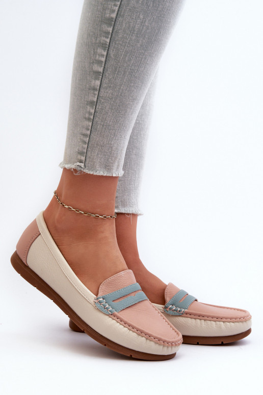mocassins pour femmes en éco-cuir rose Wikitara