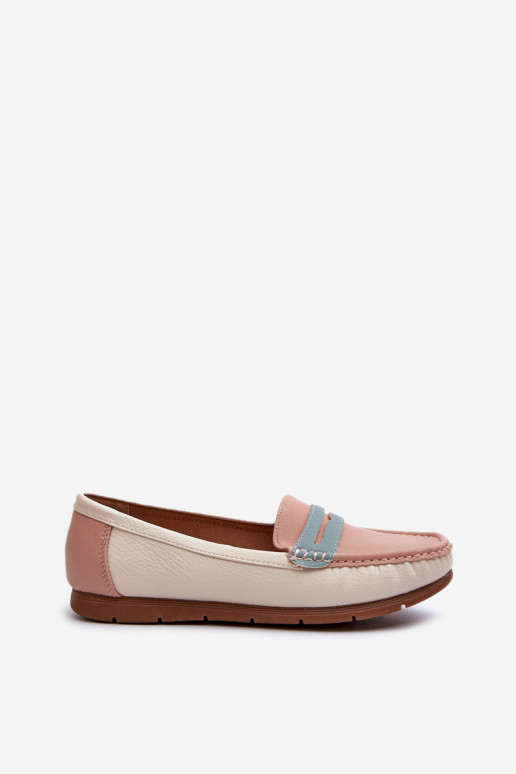 mocassins pour femmes en éco-cuir rose Wikitara