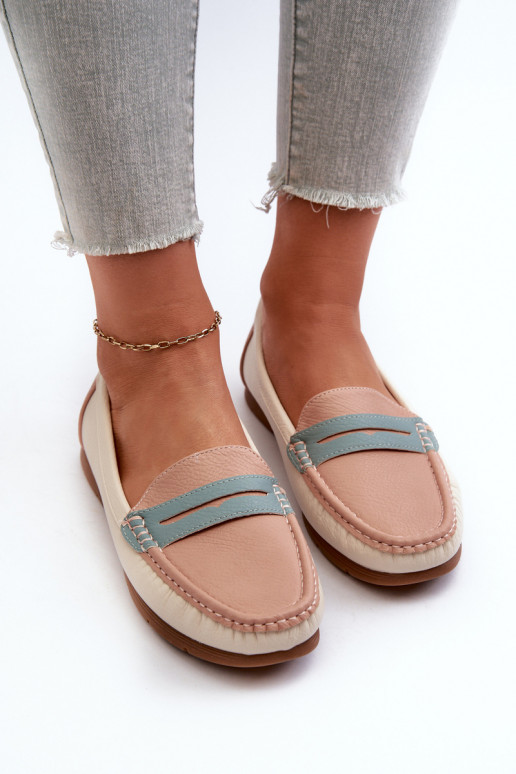 mocassins pour femmes en éco-cuir rose Wikitara